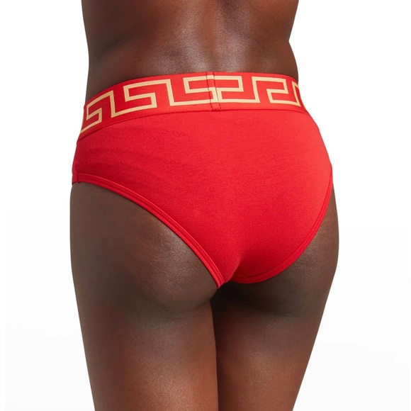 Versace Greek Border High Leg Jersey Briefs NWT - Picture 2 of 6